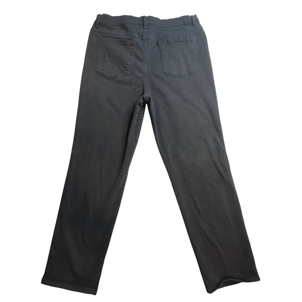 Gloria Vanderbilt Amanda Tapered Jeans Womens 16 Black Denim High Rise Causal‎